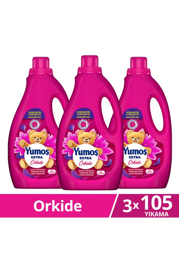 Extra Konsantre Çamaşır Yumuşatıcısı Orkide 105 Yıkama 2520ml x3