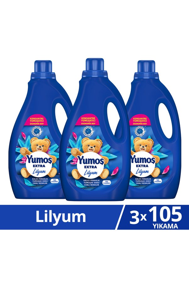 Extra Konsantre Çamaşır Yumuşatıcısı Lilyum 105 Yıkama 2520ml x3