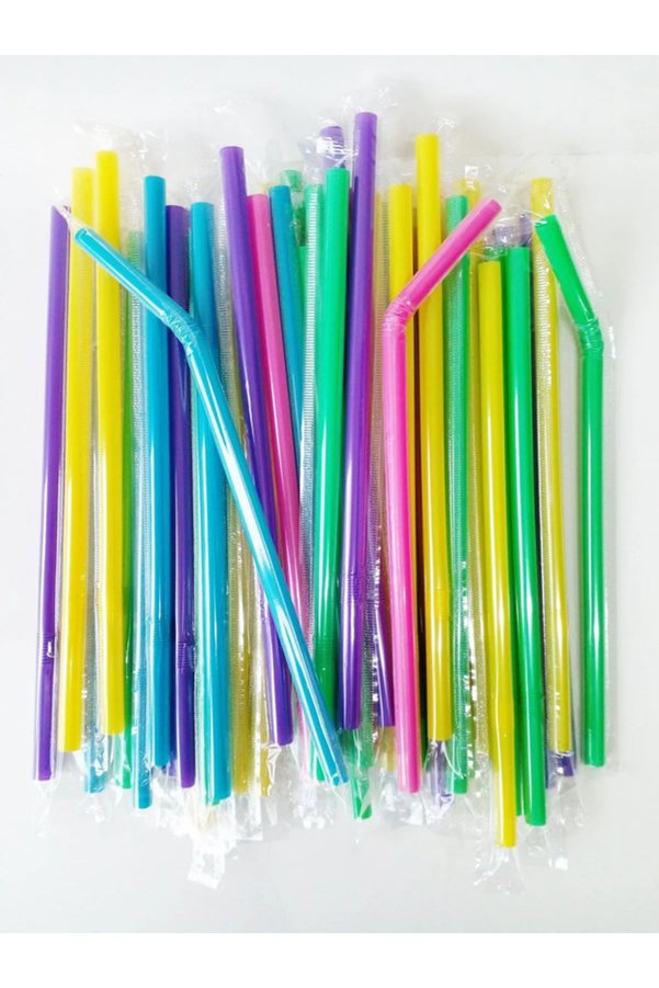50 Adet Renkli Körüklü Jelatinli Frozen Pipet