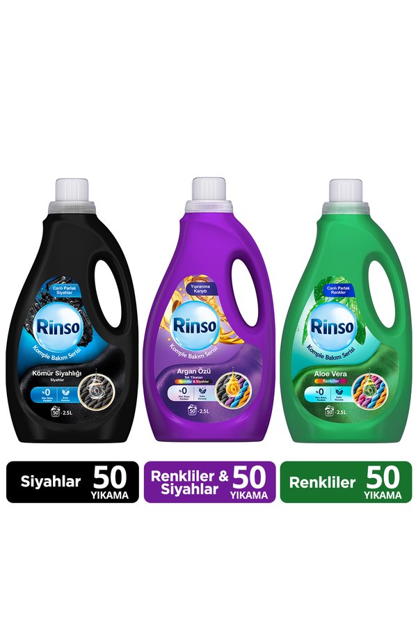 Sıvı Argan Özü Renkliler ve Siyah 2.5L x1 Aloe Vera Renkliler 2.5L x1 Kömür Siyahlığı 2.5L x1