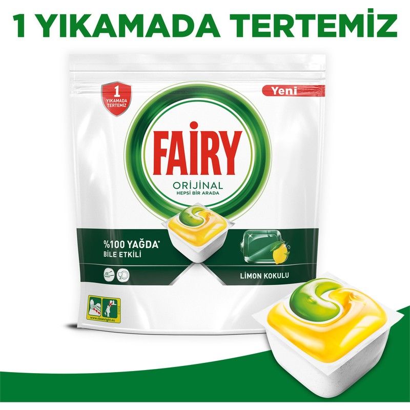 Hepsi Bir Arada Bulaşık Makinesi Deterjanı Kapsülü/Tableti 120 Yıkama Limon Kokulu görsel 3