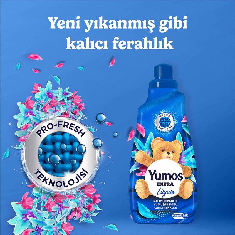 Extra Konsantre Çamaşır Yumuşatıcısı Lilyum 1440 ml x2 görsel 5